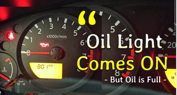 oil light comes on and off